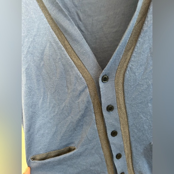 Blue Elle Homme Button Up Sweater - Picture 5 of 12